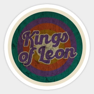 Kings of Leon  - Retro Circle - DESIGN -  Vintage Sticker